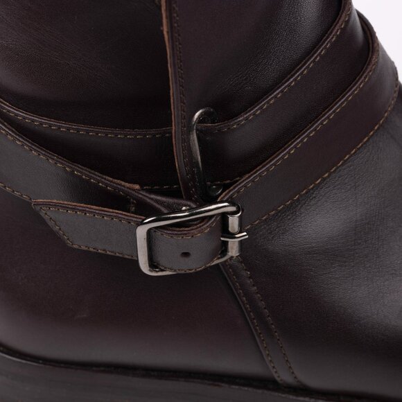 Manolo Blahnik Sulgamba Brown Leather Strap Ankle Boot - size 6.5 UK 36 1/2 - Picture 10 of 11